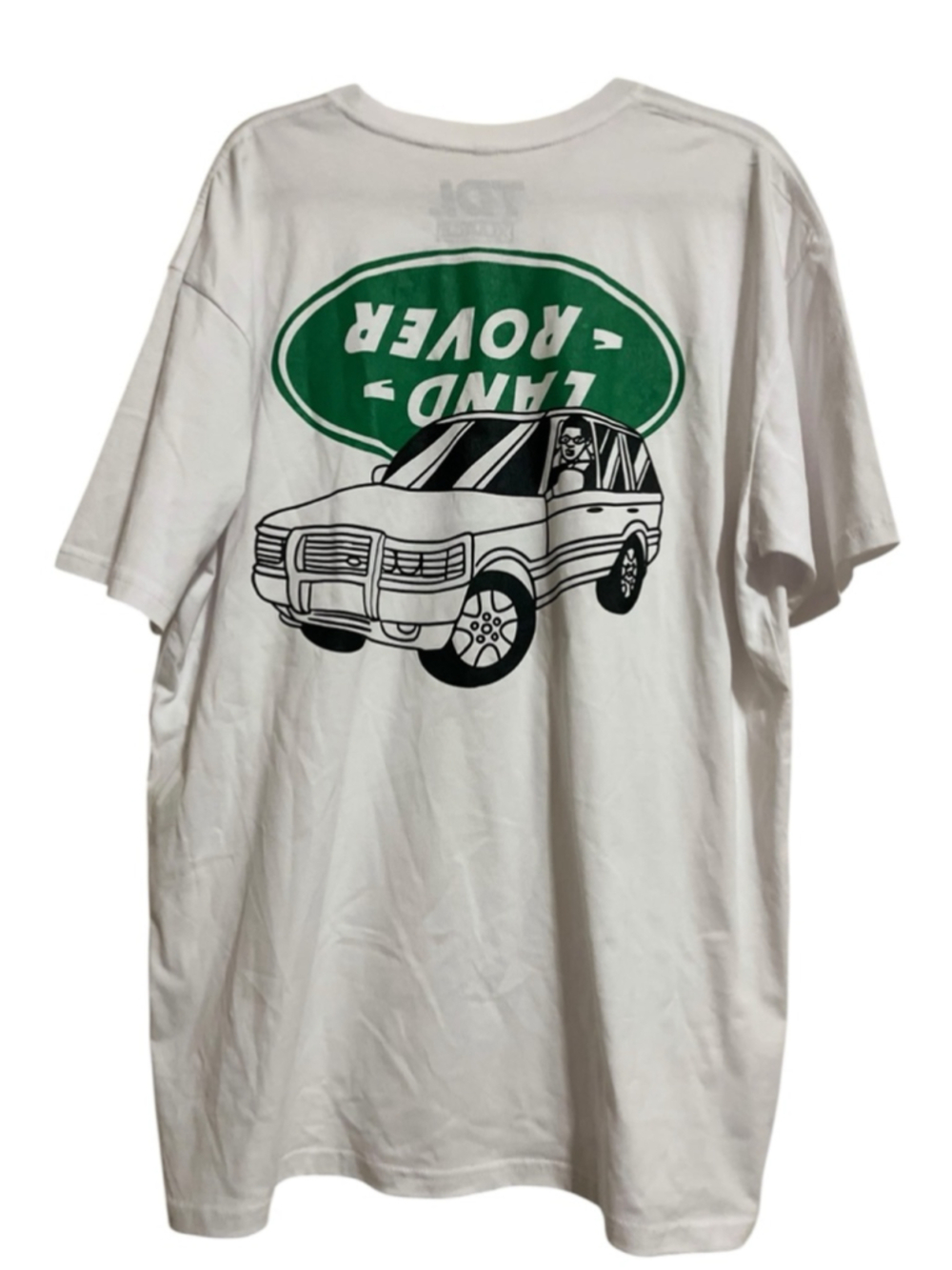 NWOT Men's TDL White Short Sleeve Tee XL with Green Land Rover Logo - Picture 2 of 5